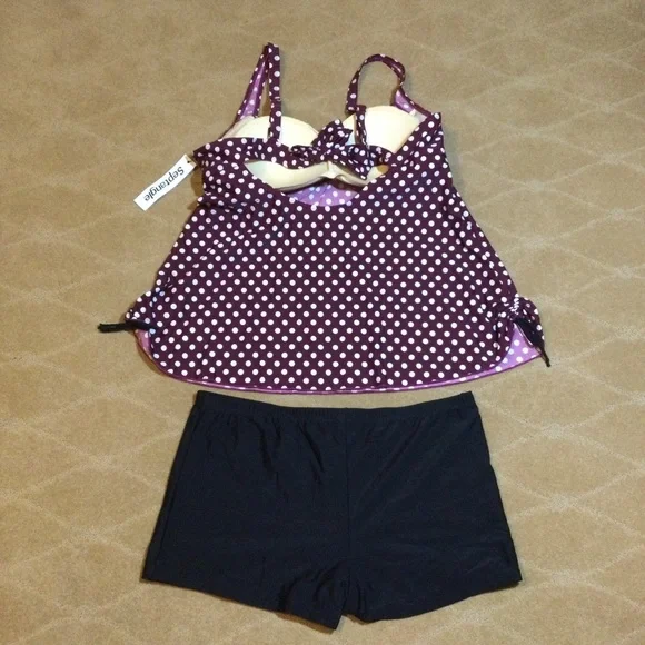 Septangle NWT 2-Piece Swim Tankini & Short Set, 22 - Picture 4 of 11